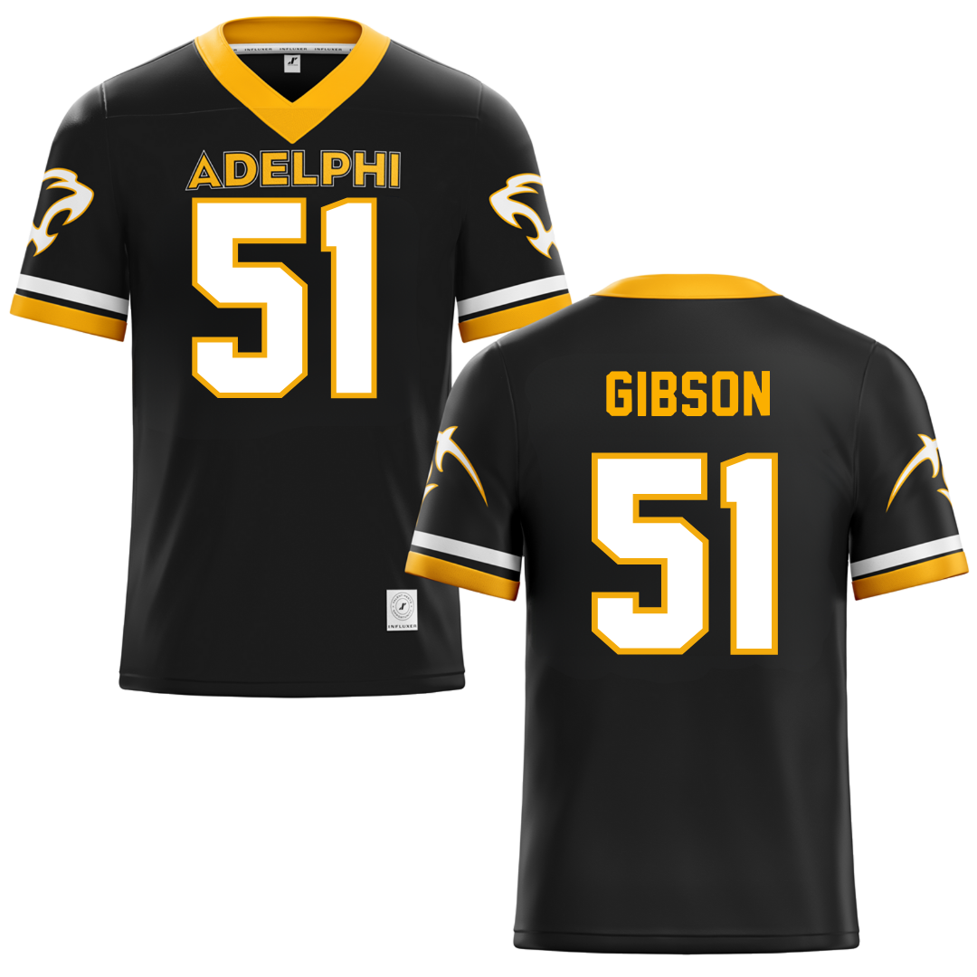 Adelphi University Black Lacrosse Jersey - #51 Noah Gibson