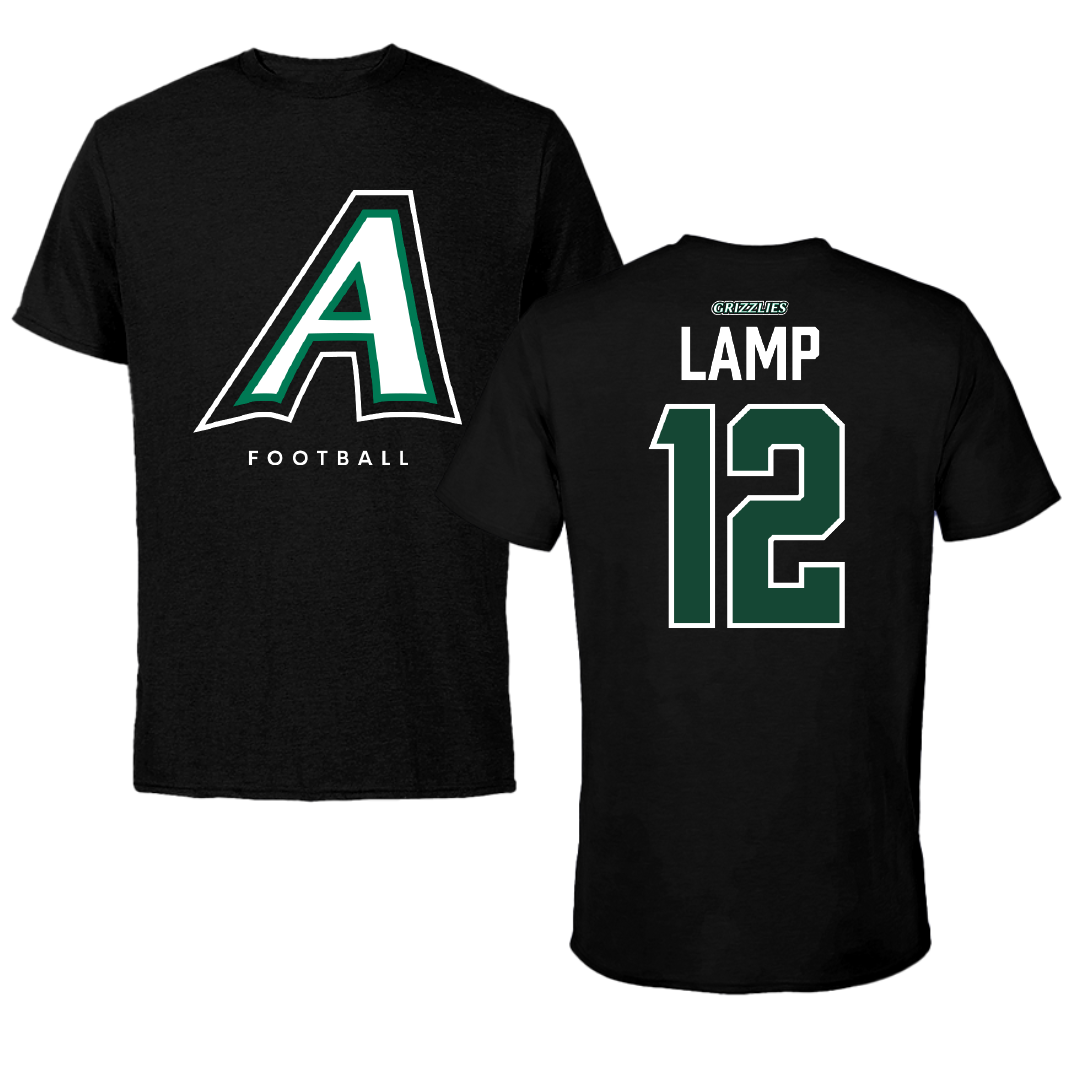 Adams State University Football Black Block Performance Tee - #12 Zablon Lamp