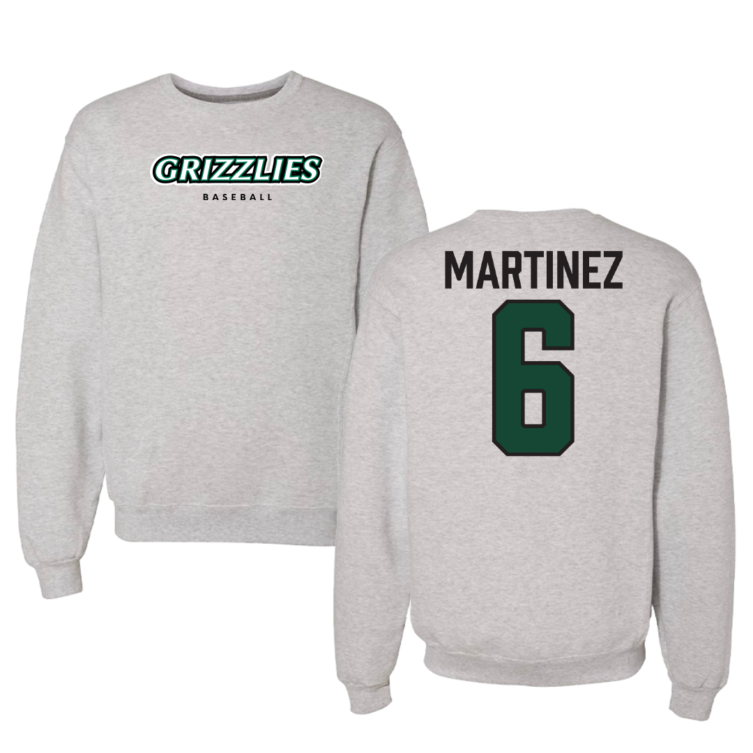 Adams State University Baseball Gray Grizzlies Crewneck - #6 Gunner Martinez