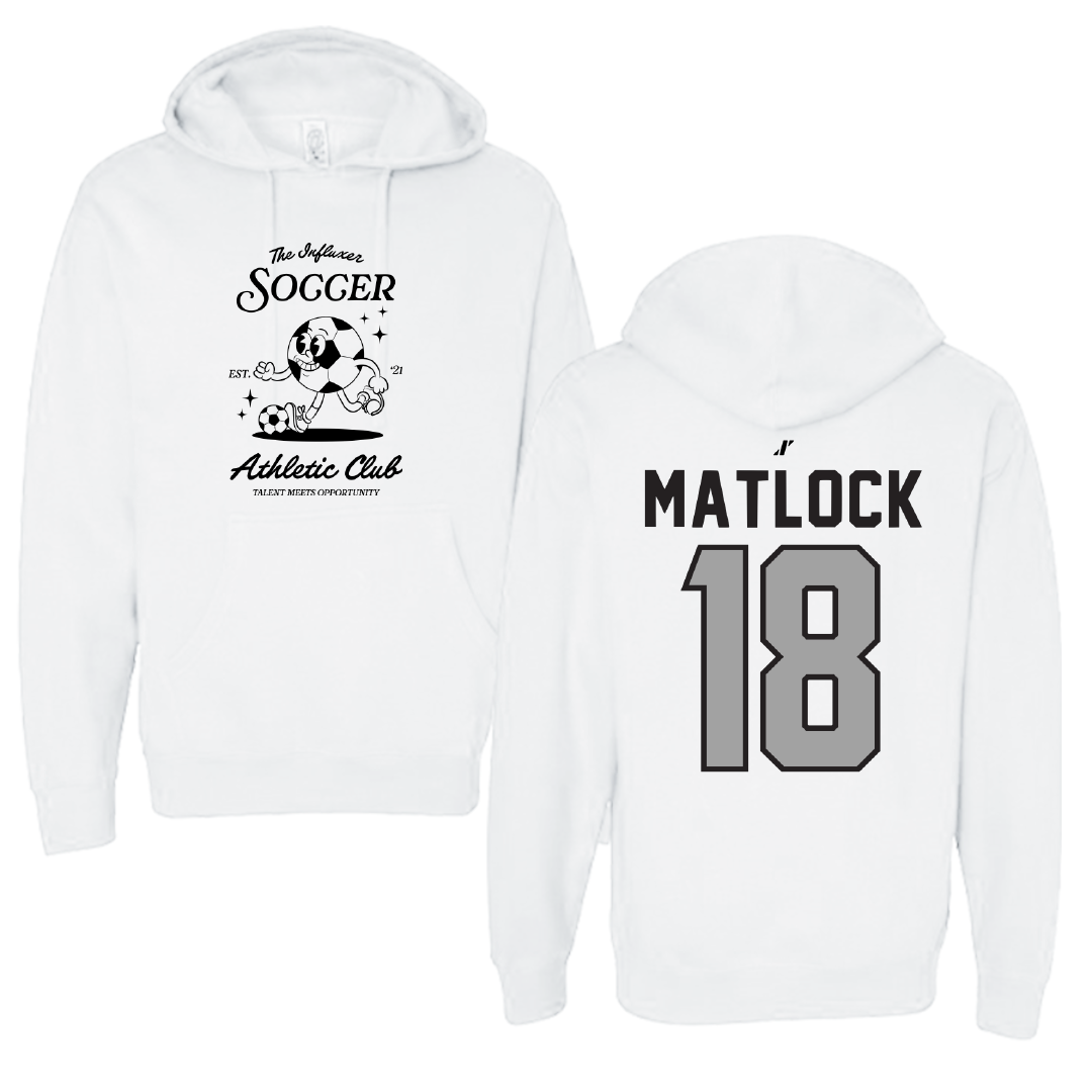 Soccer White Influxer Athletic Club Hoodie - #18 Kalli Matlock