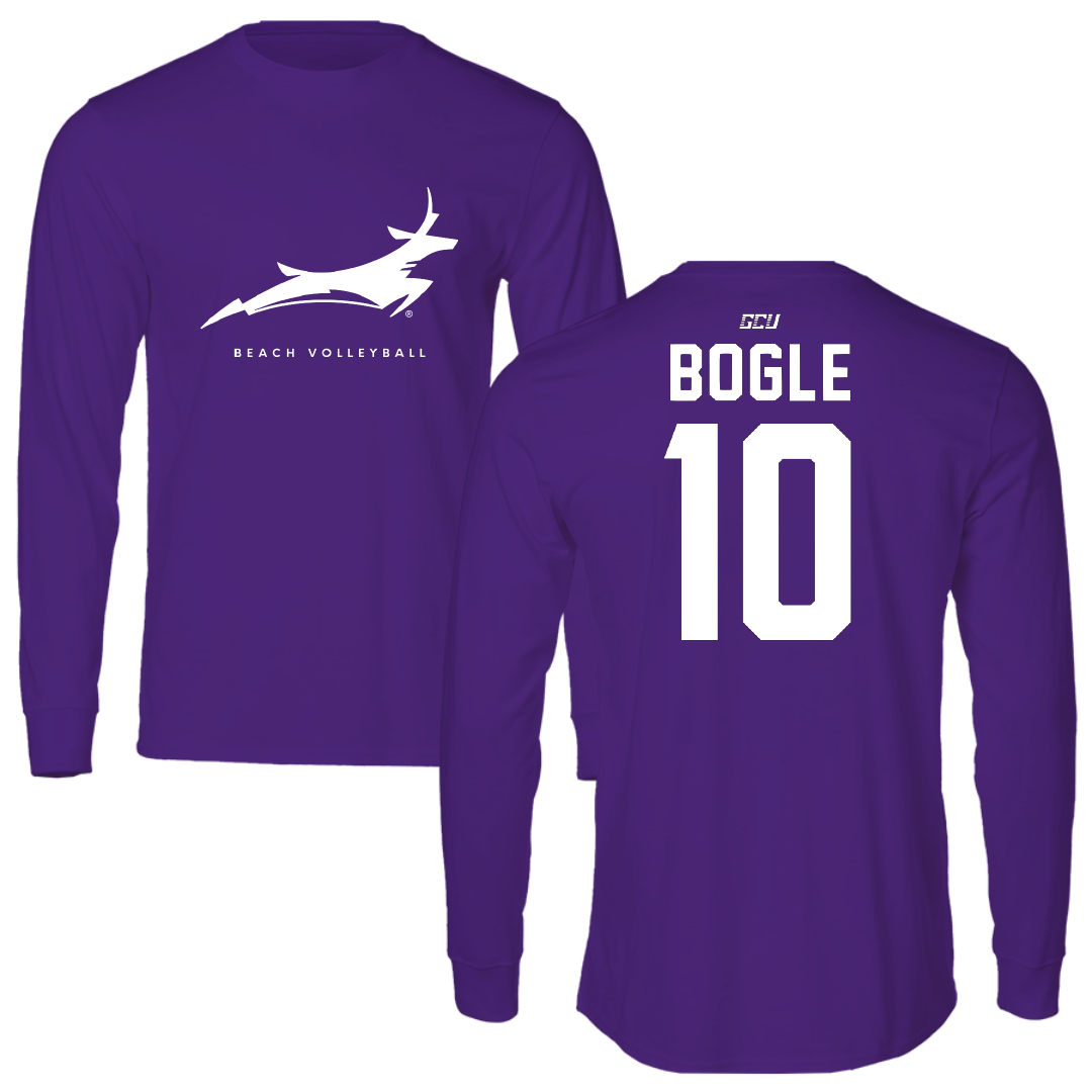 Grand Canyon University Beach Volleyball Purple Performance Long Sleeve - #10 Madi Bogle