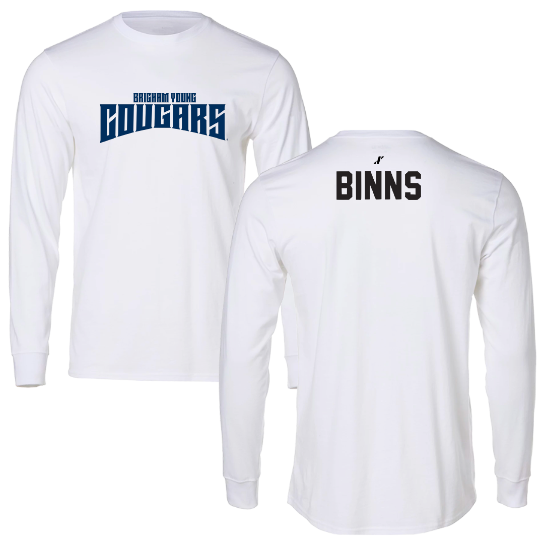 Brigham Young University Swimming & Diving White Classic Performance Long Sleeve - Brad Binns