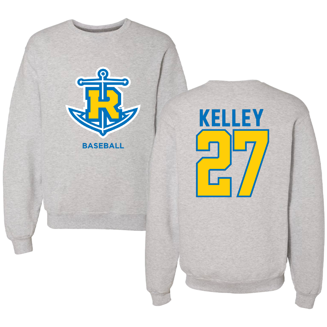Rollins College Baseball Light Gray Crewneck - #27 Ryan Kelley