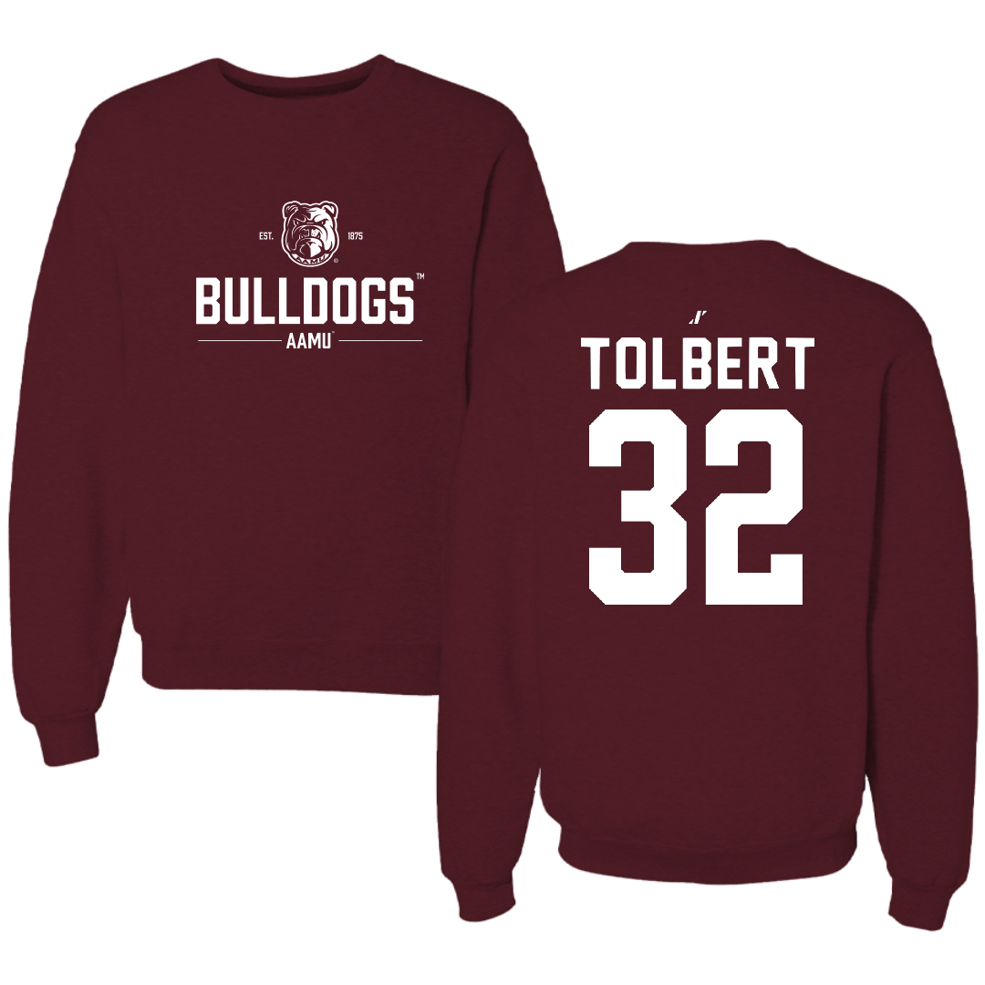 Alabama A&M University Volleyball Maroon General Crewneck - #32 Ryann Tolbert