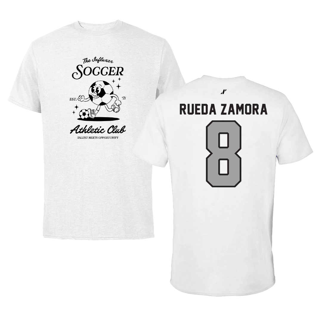 Soccer White Influxer Athletic Club Tee - #8 Zusette Rueda Zamora