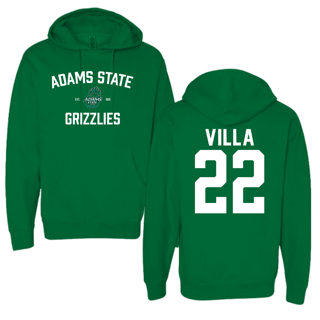 Adams State University Baseball Green General Hoodie - #22 Eric Villa