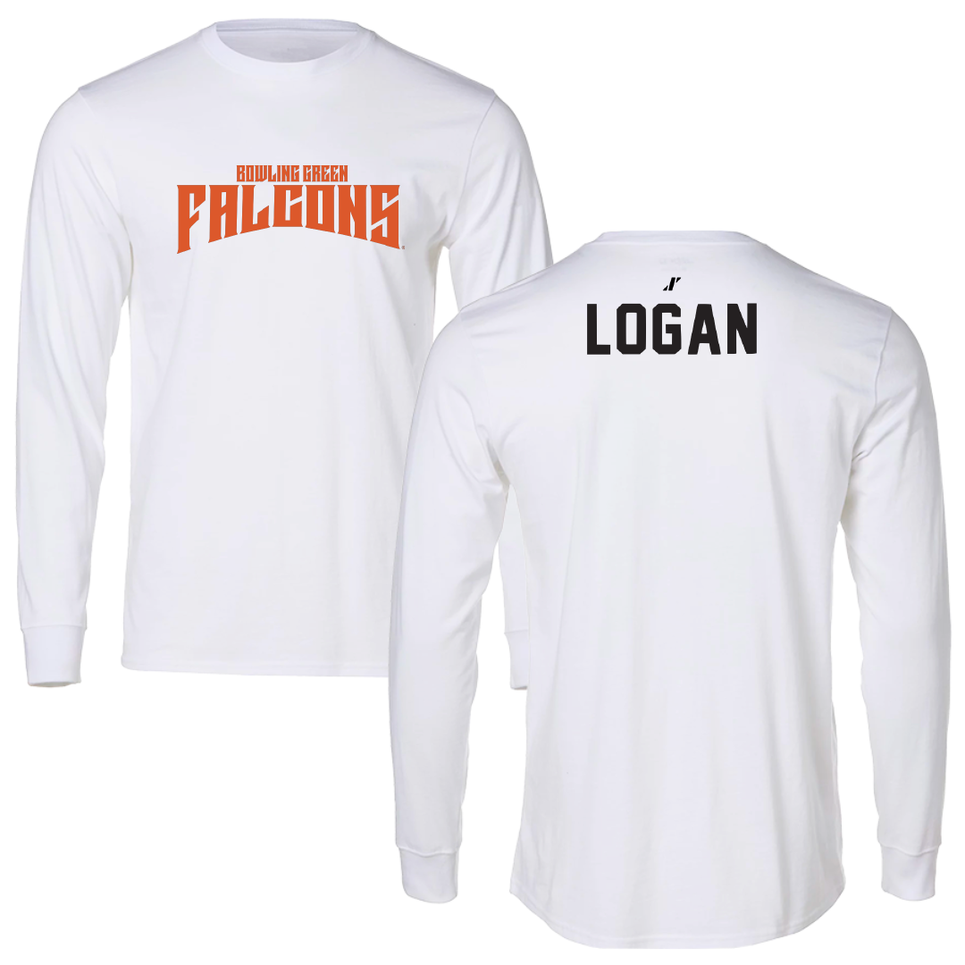 Bowling Green State University TF and XC White Classic Performance Long Sleeve - Payton Logan
