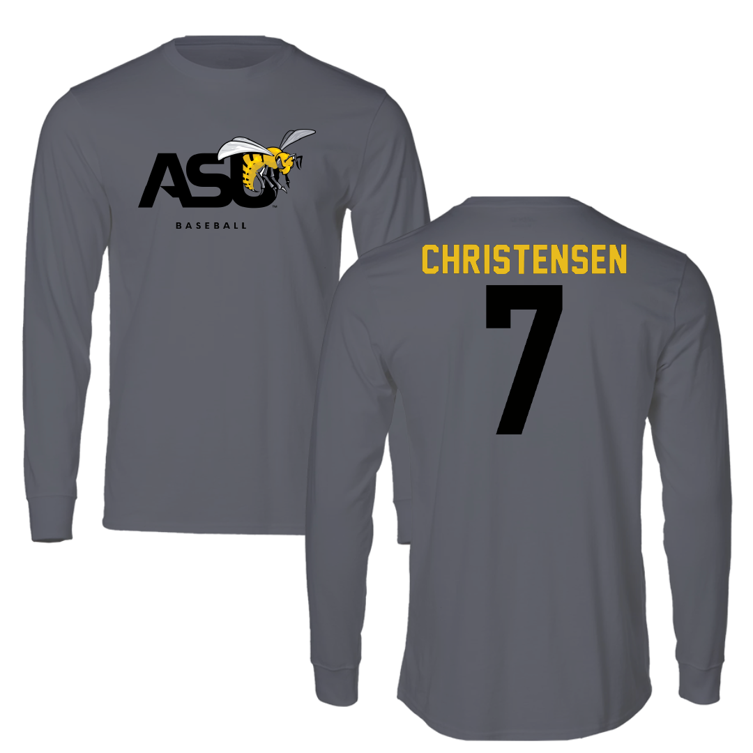 Alabama State University Baseball Dark Gray Long Sleeve - #7 Jax Christensen