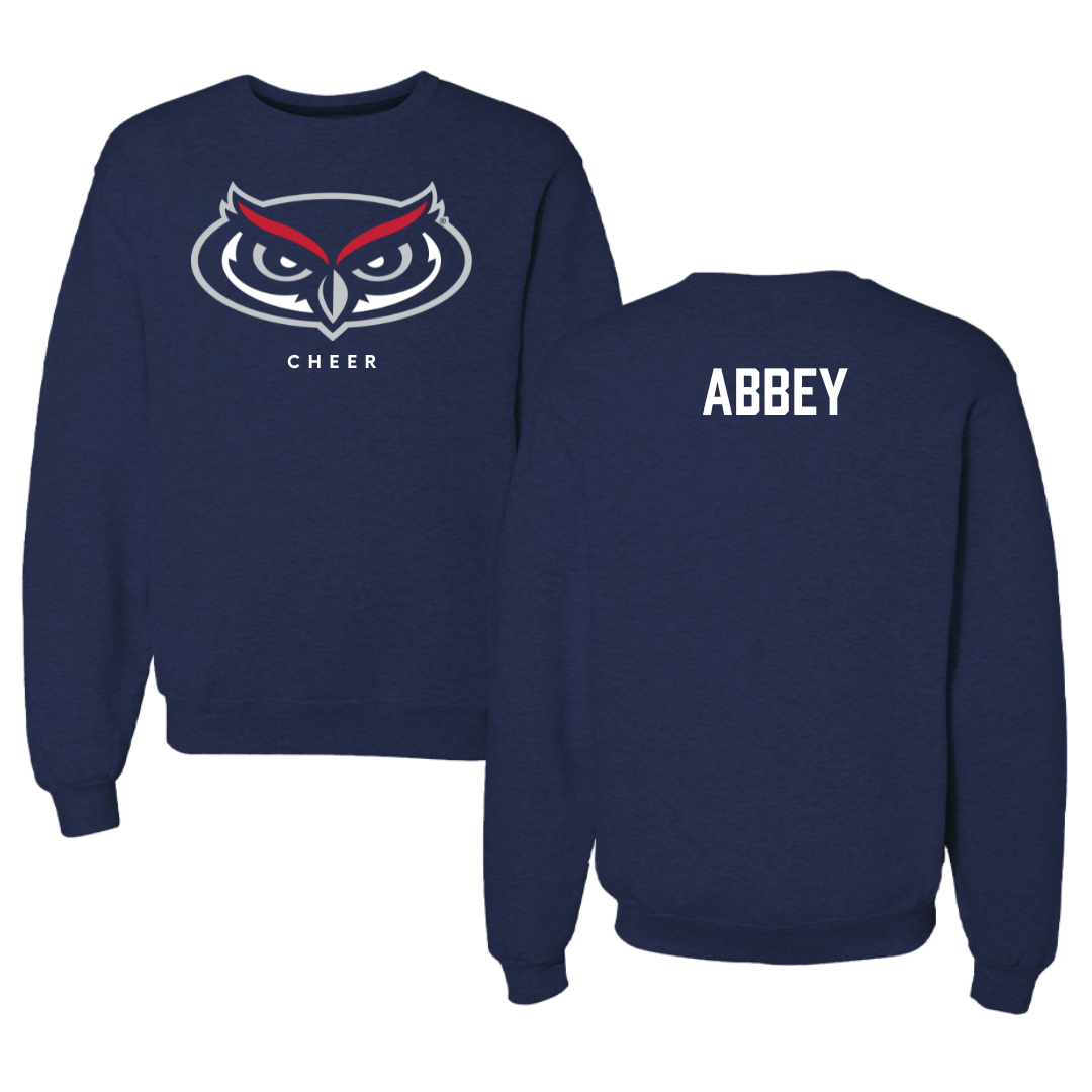 Florida Atlantic University Cheer Navy Mascot Crewneck - Lauren Abbey