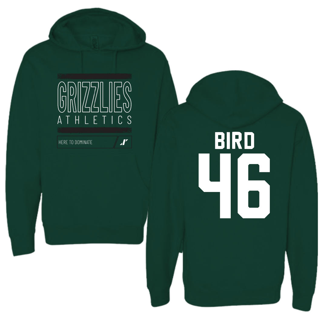 Adams State University Football Forest Green Dominate Hoodie - #46 Ethan Bird