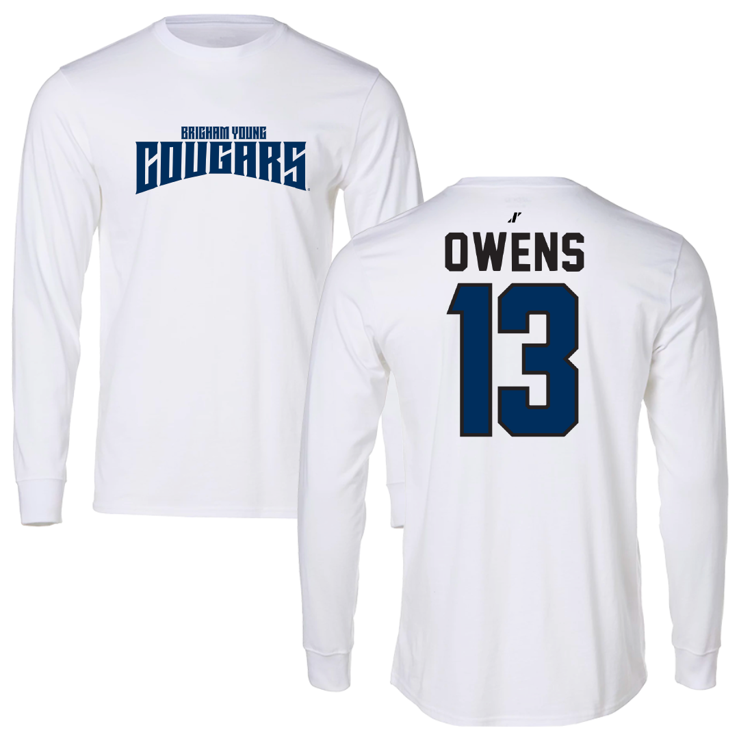 Brigham Young University Softball White Classic Performance Long Sleeve - #13 Lily Owens