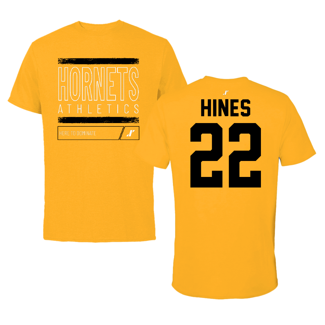 Alabama State University Volleyball Gold Dominate Tee - #22 Kaylen Hines