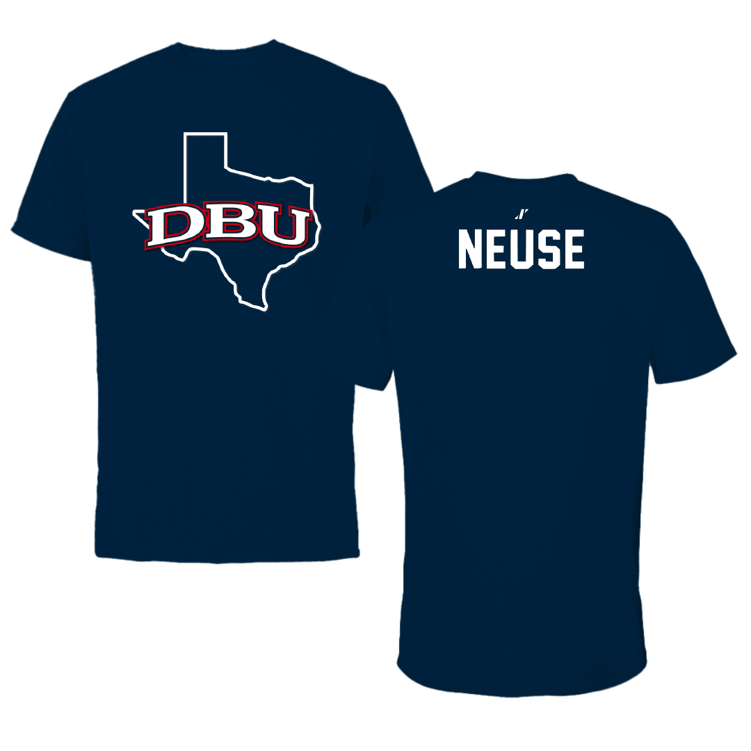 Dallas Baptist University TF and XC Navy State Performance Tee - Connor Neuse