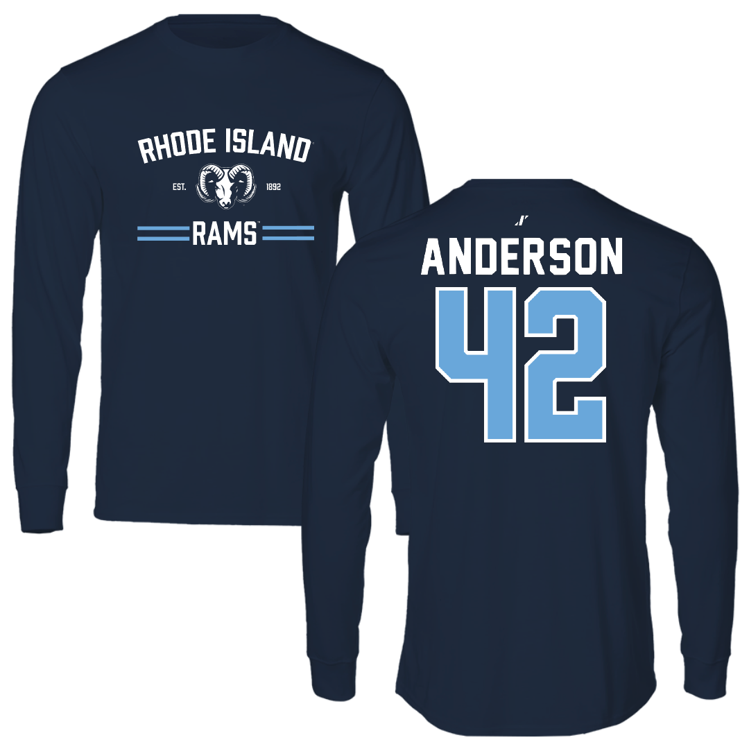 University of Rhode Island Baseball Navy General Long Sleeve - #42 Michael Anderson