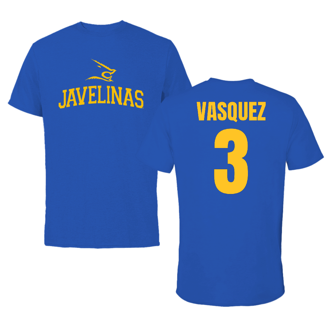 Texas A&M University-Kingsville Beach Volleyball Blue Tee - #3 Kalani Vasquez