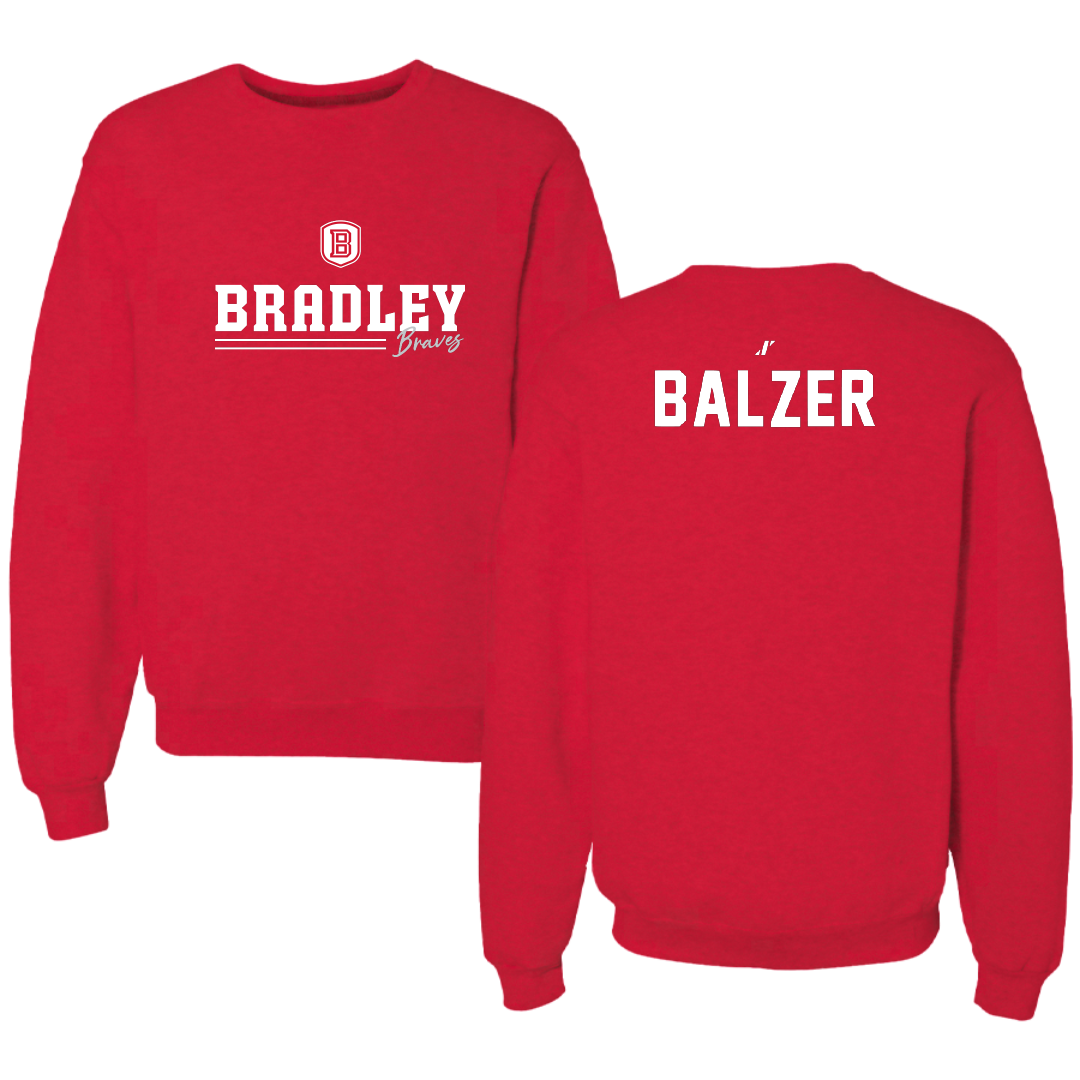 Bradley University TF and XC Red General Crewneck - Zachary Balzer