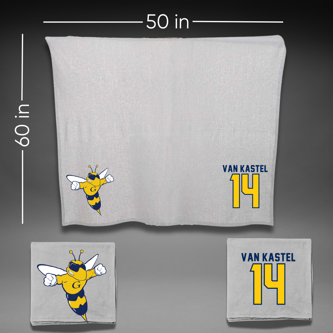 Graceland University Volleyball Gray Blanket - #14 Jenthe Van Kastel