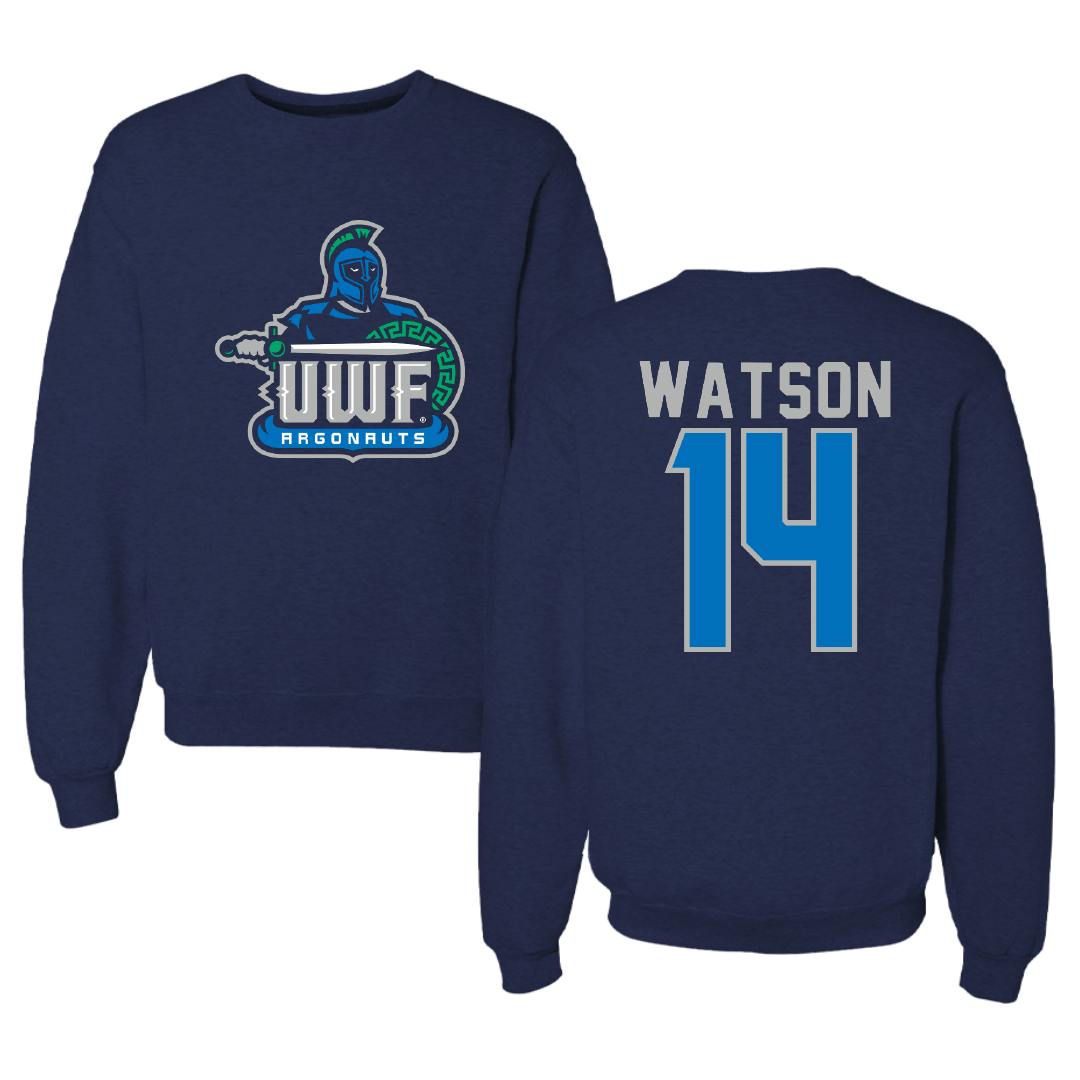 University of West Florida Softball Navy Mascot Crewneck - #14 Brett Watson