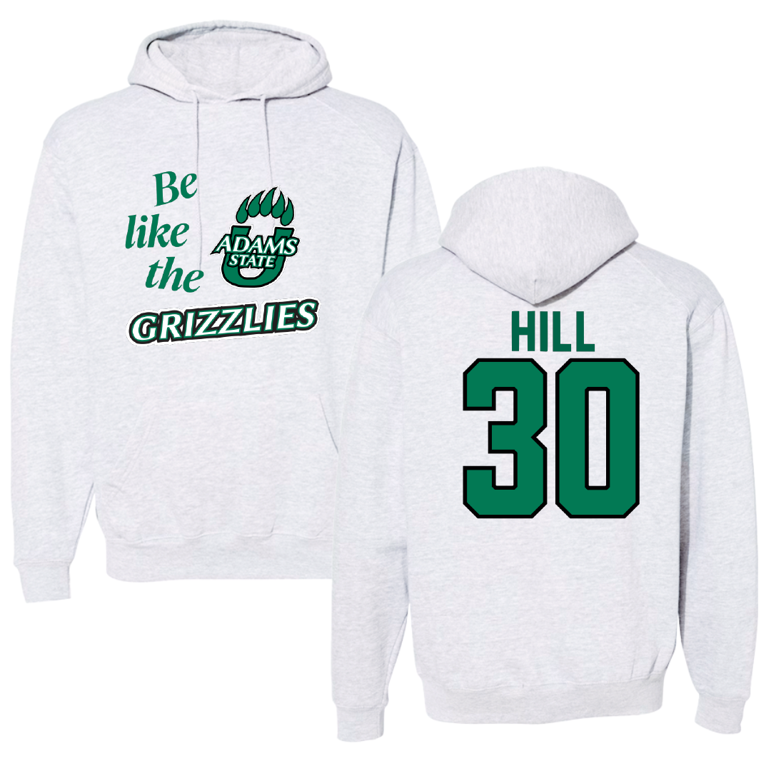 Adams State University Basketball Light Gray Be Like Us Hoodie - #30 Taejhuan Hill