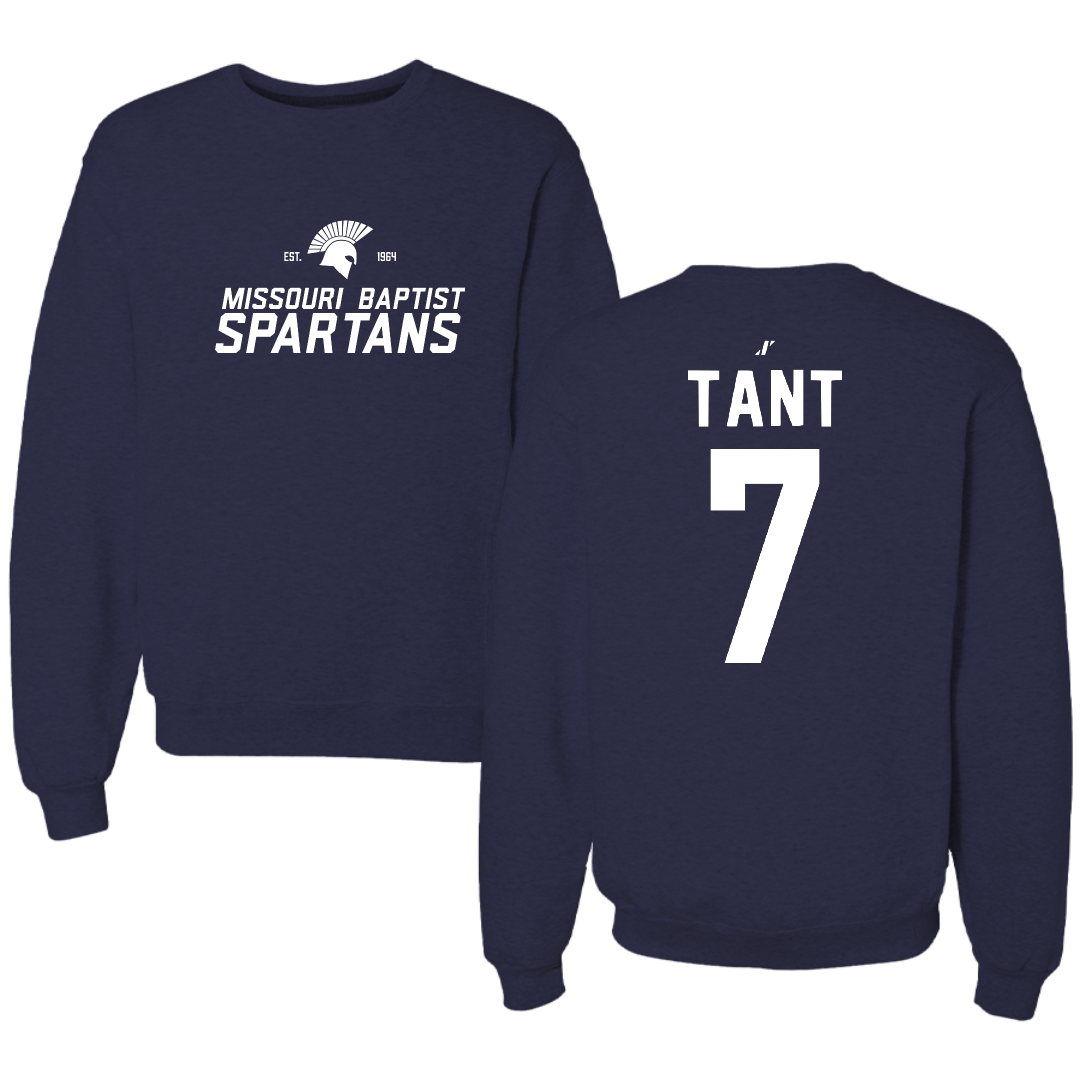 Missouri Baptist University Lacrosse Navy General Crewneck - #7 Caleb Tant