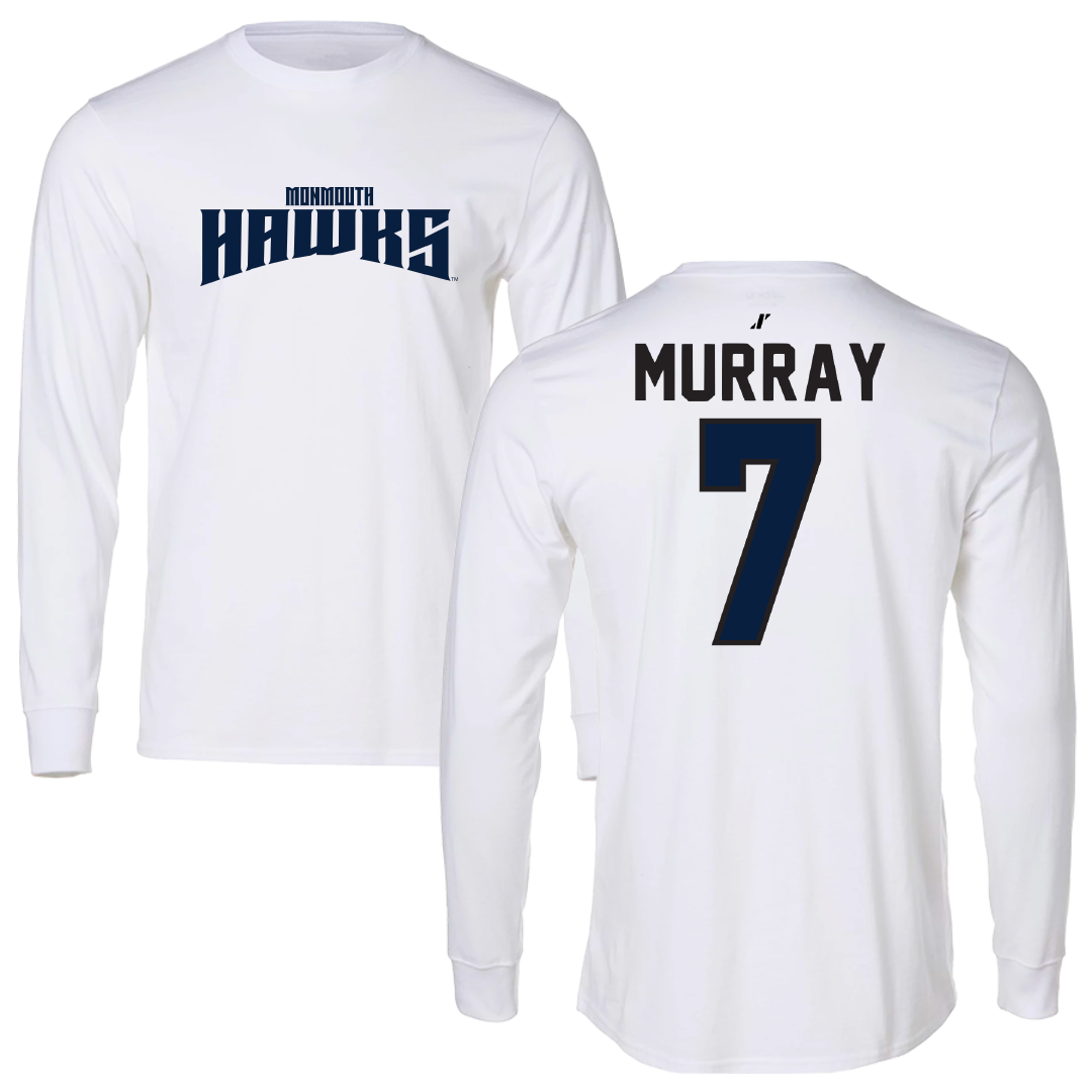 Monmouth University Basketball White Classic Long Sleeve - #7 Isabella Murray