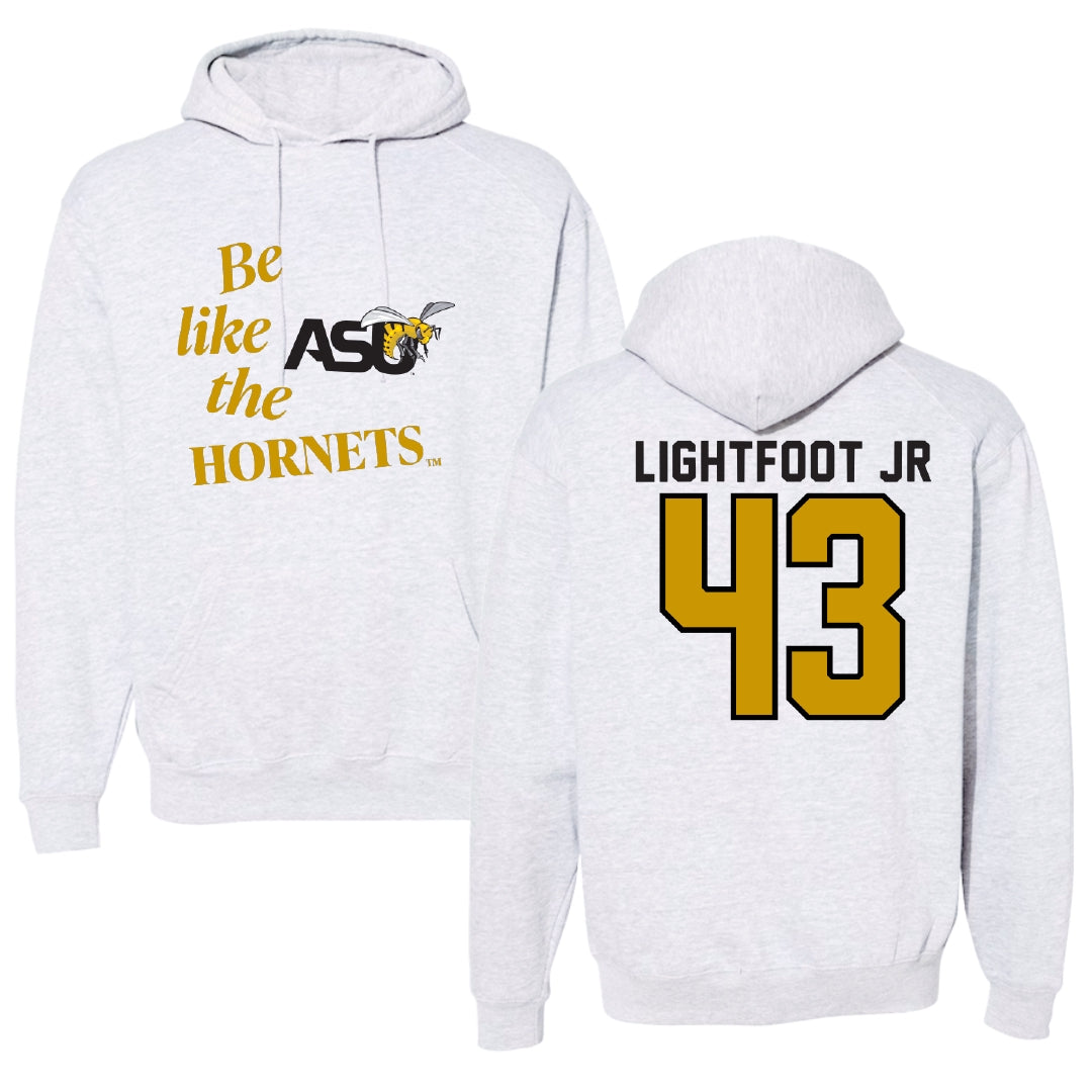 Alabama State University Football Light Gray Be Like Us Hoodie - #43 Terrell Lightfoot Jr