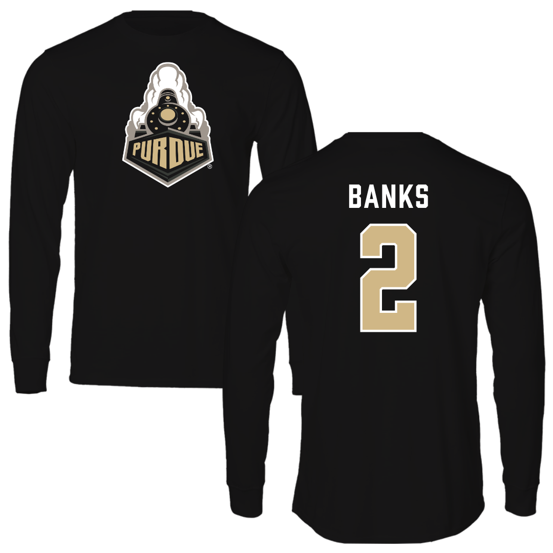 Purdue University Softball Black Performance Long Sleeve - #2 Khloe Banks