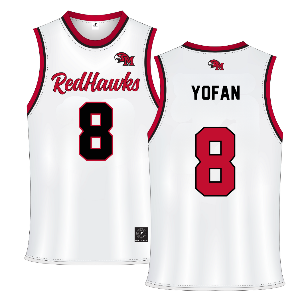 Miami University (Ohio) White Basketball Jersey - #8 Eli Yofan