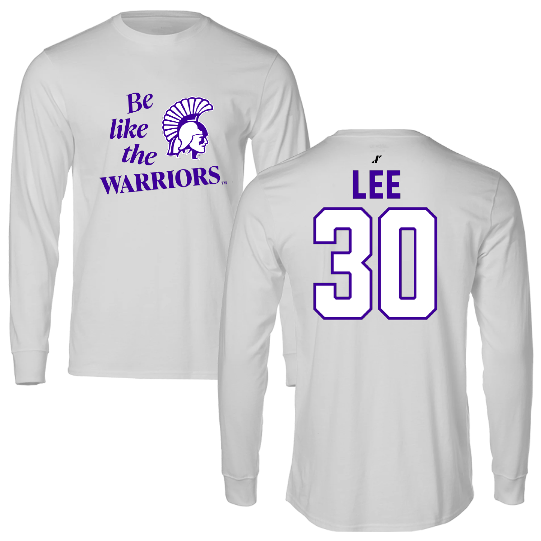 Winona State University Baseball Light Gray Be Like Us Performance Long Sleeve - #30 Peyton Lee