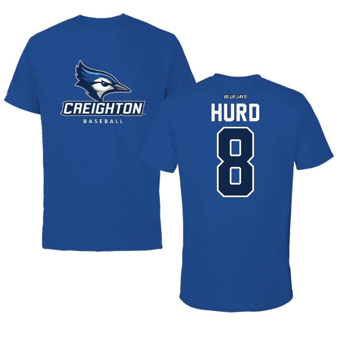 Creighton University Baseball Blue Tee - #8 Eason Hurd