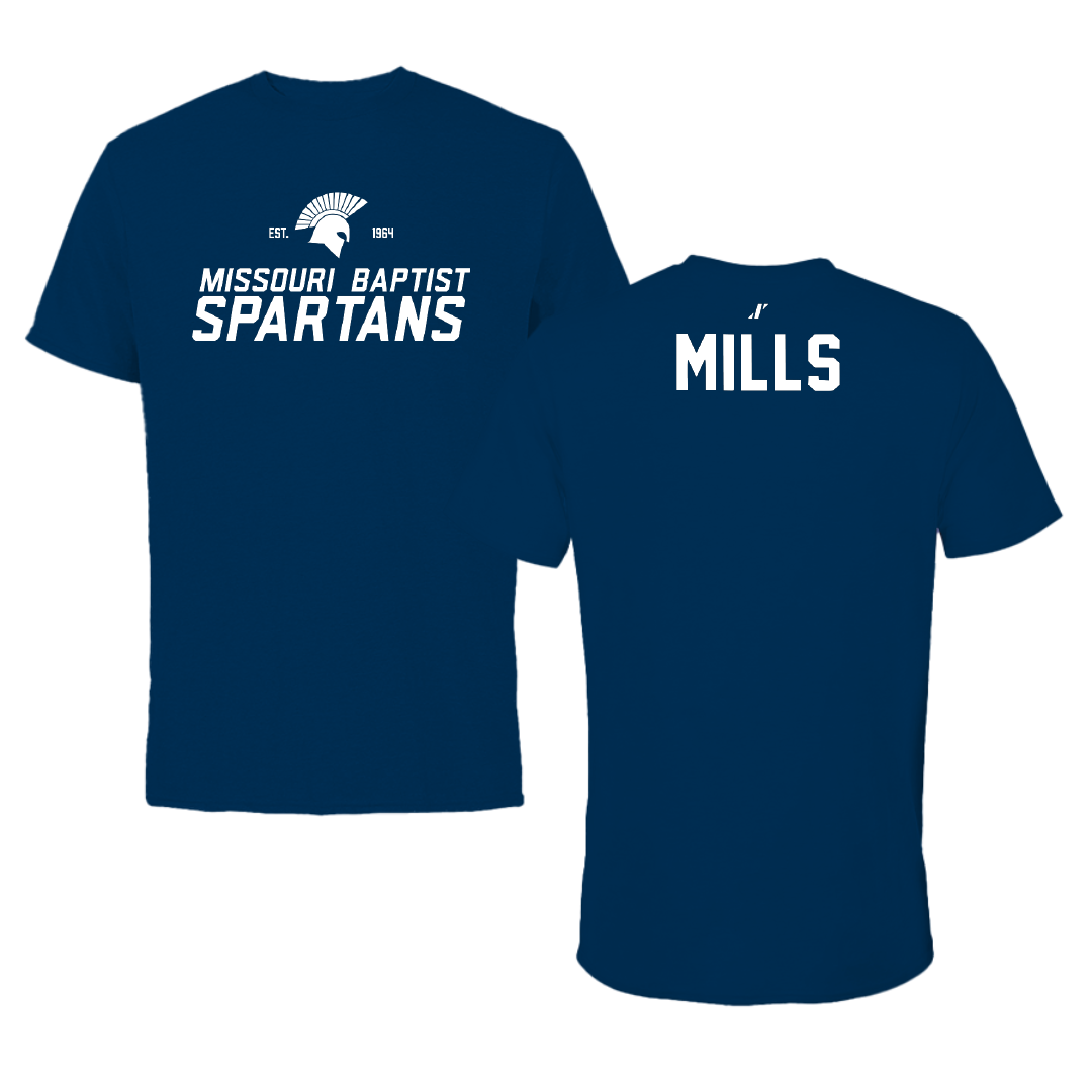 Missouri Baptist University Wrestling Navy General Tee - Daryl Mills