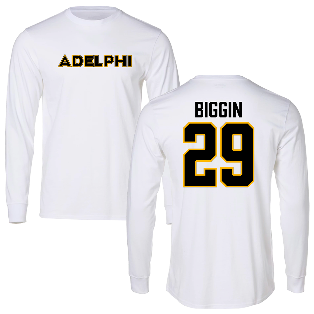 Adelphi University Field Hockey White Performance Long Sleeve - #29 Emiline Biggin