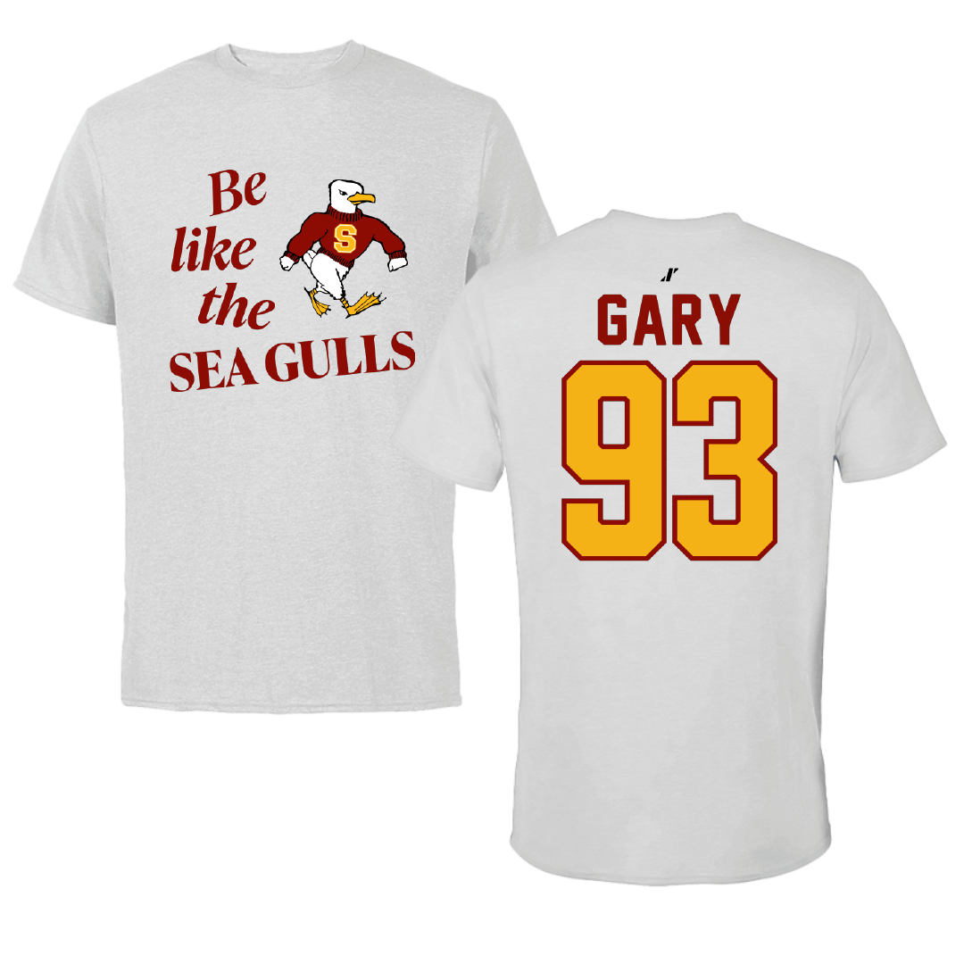 Salisbury University Football Light Gray Be Like Us Tee - #93 Jayson Gary