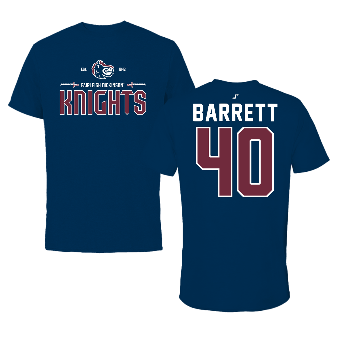 Fairleigh Dickinson University-Metropolitan Campus Baseball Navy General Tee - #40 Ian Barrett
