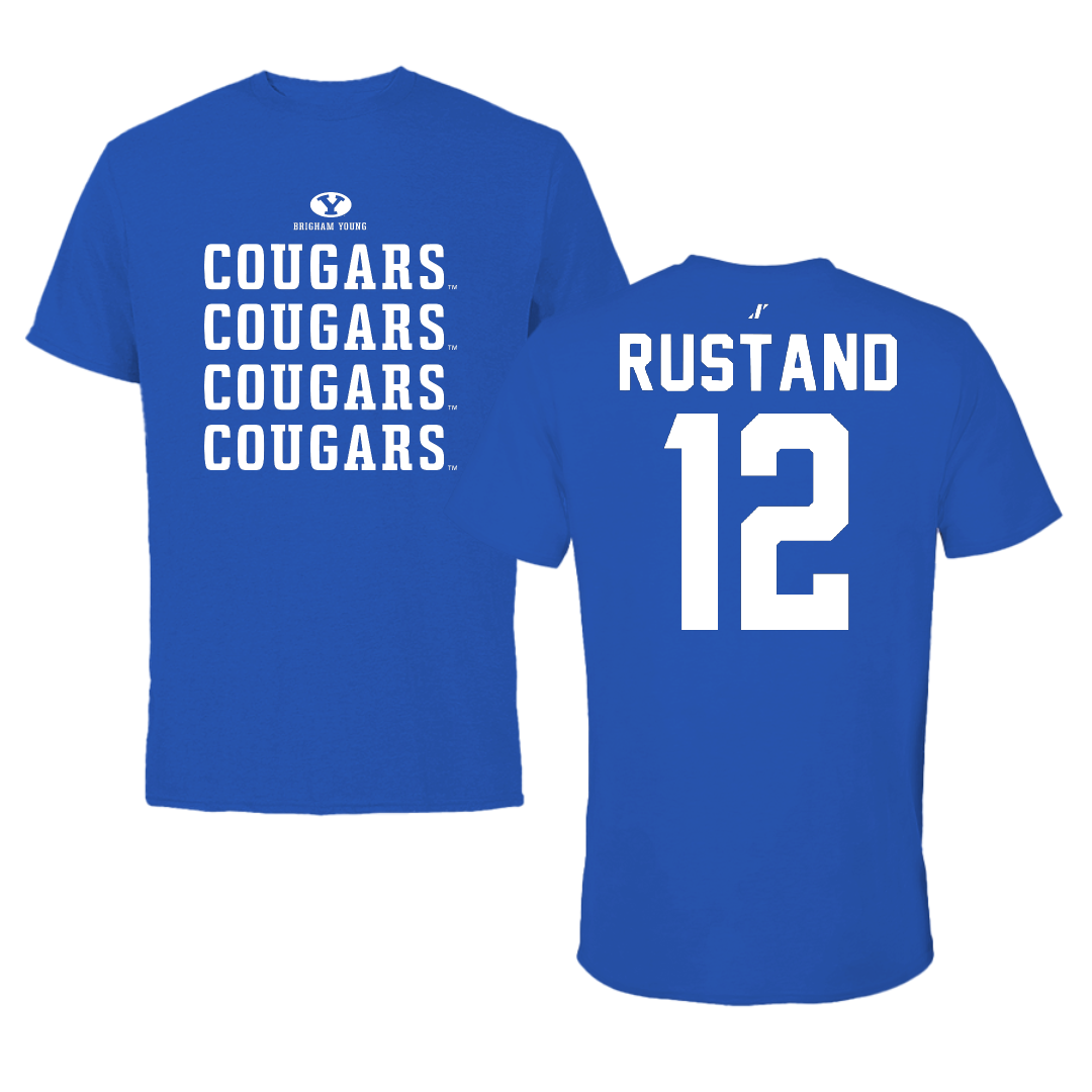 Brigham Young University Soccer Blue General Tee - #12 Ella Rustand