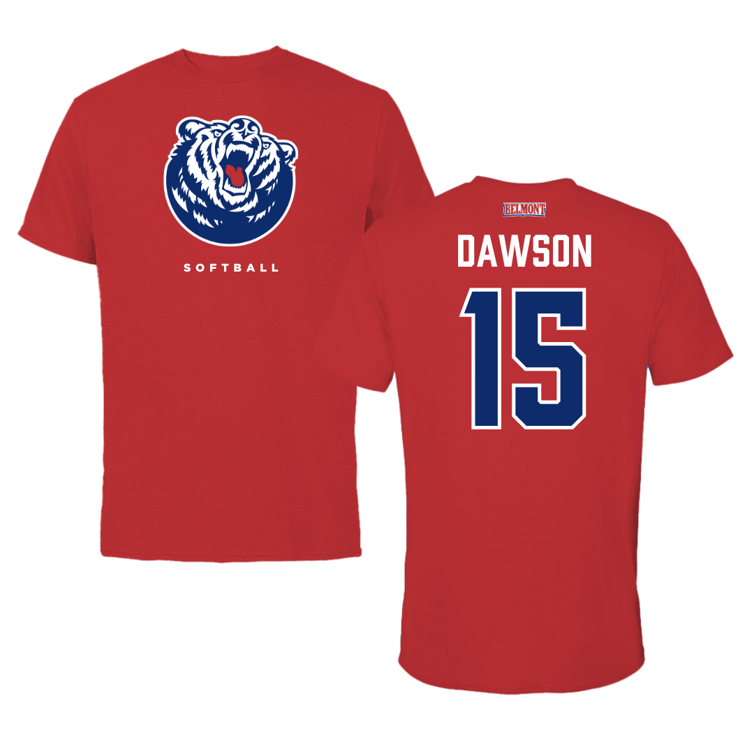 Belmont University Softball Red Performance Tee - #15 Maisie Dawson