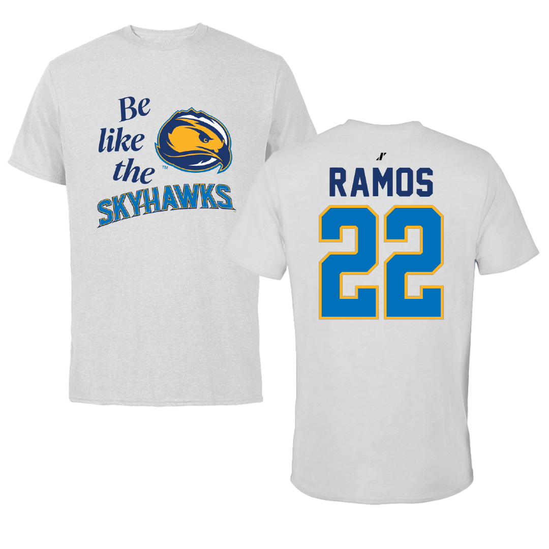 Fort Lewis College Soccer Light Gray Be Like Us Performance Tee - #22 Jacob Ramos