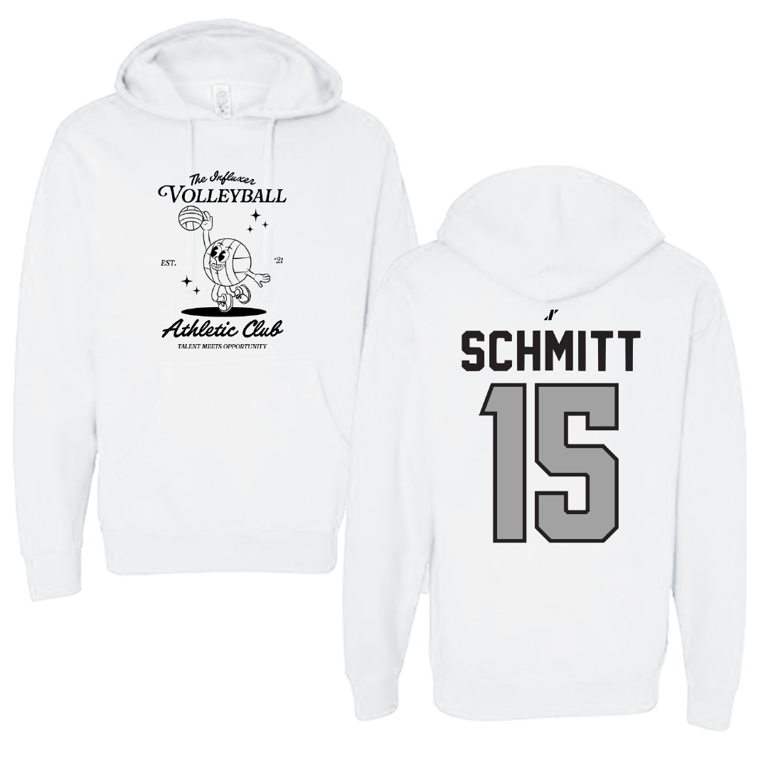 Volleyball White Influxer Athletic Club Hoodie - #15 Kiersten Schmitt
