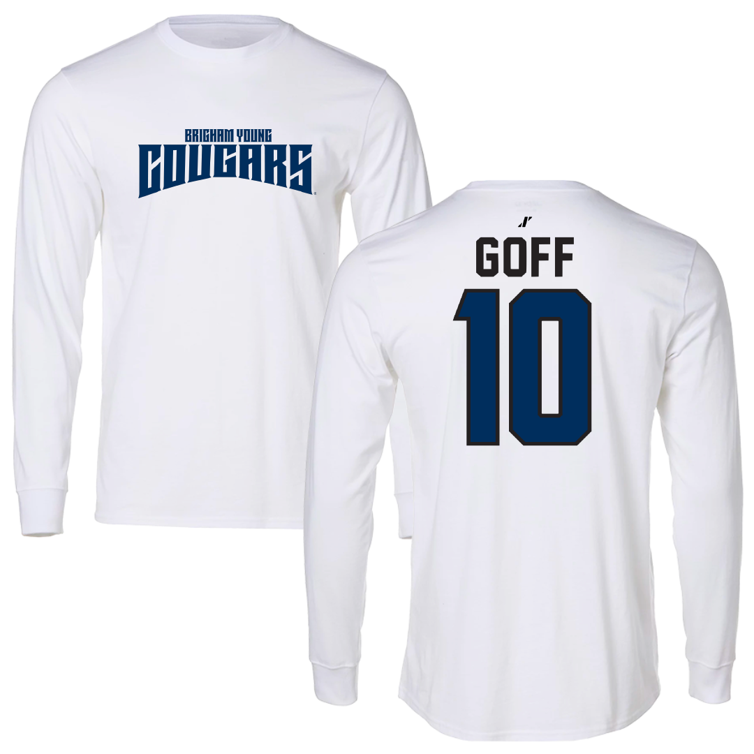 Brigham Young University Baseball White Classic Long Sleeve - #10 Parker Goff