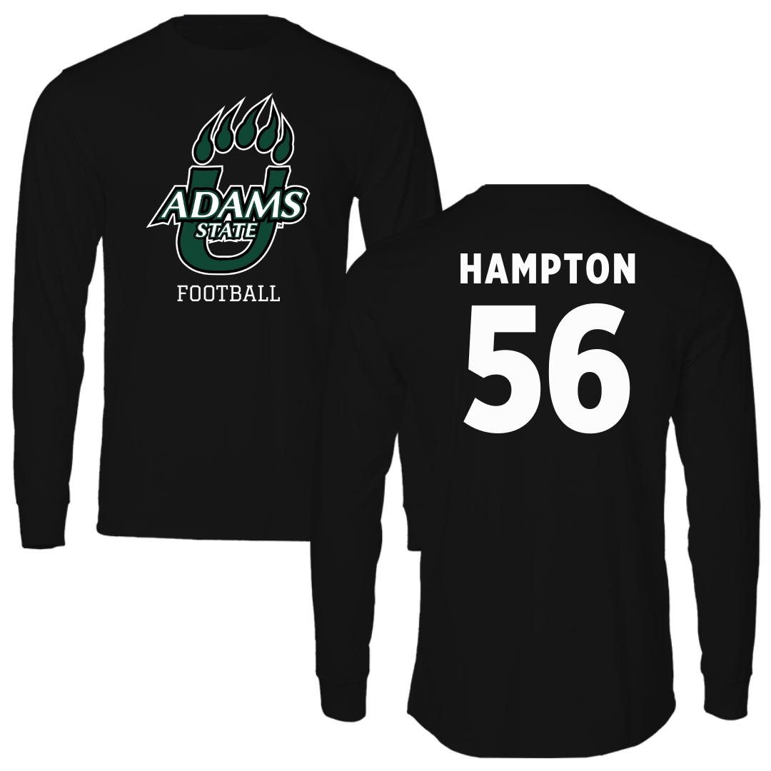 Adams State University Football Black State Long Sleeve - #56 Jacob Hampton