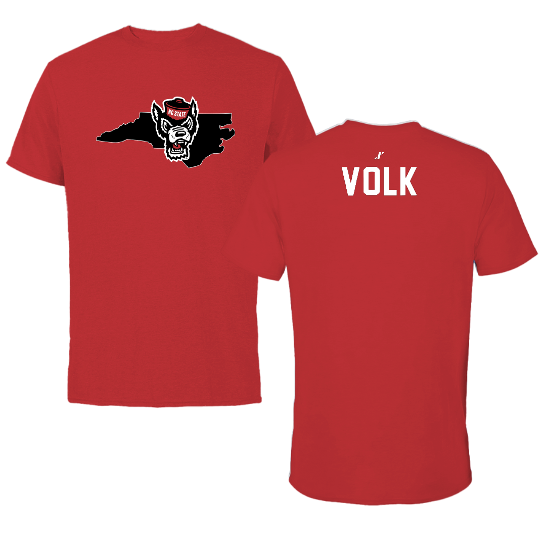 North Carolina State University Gymnastics Red State Performance Tee - Caroline Volk
