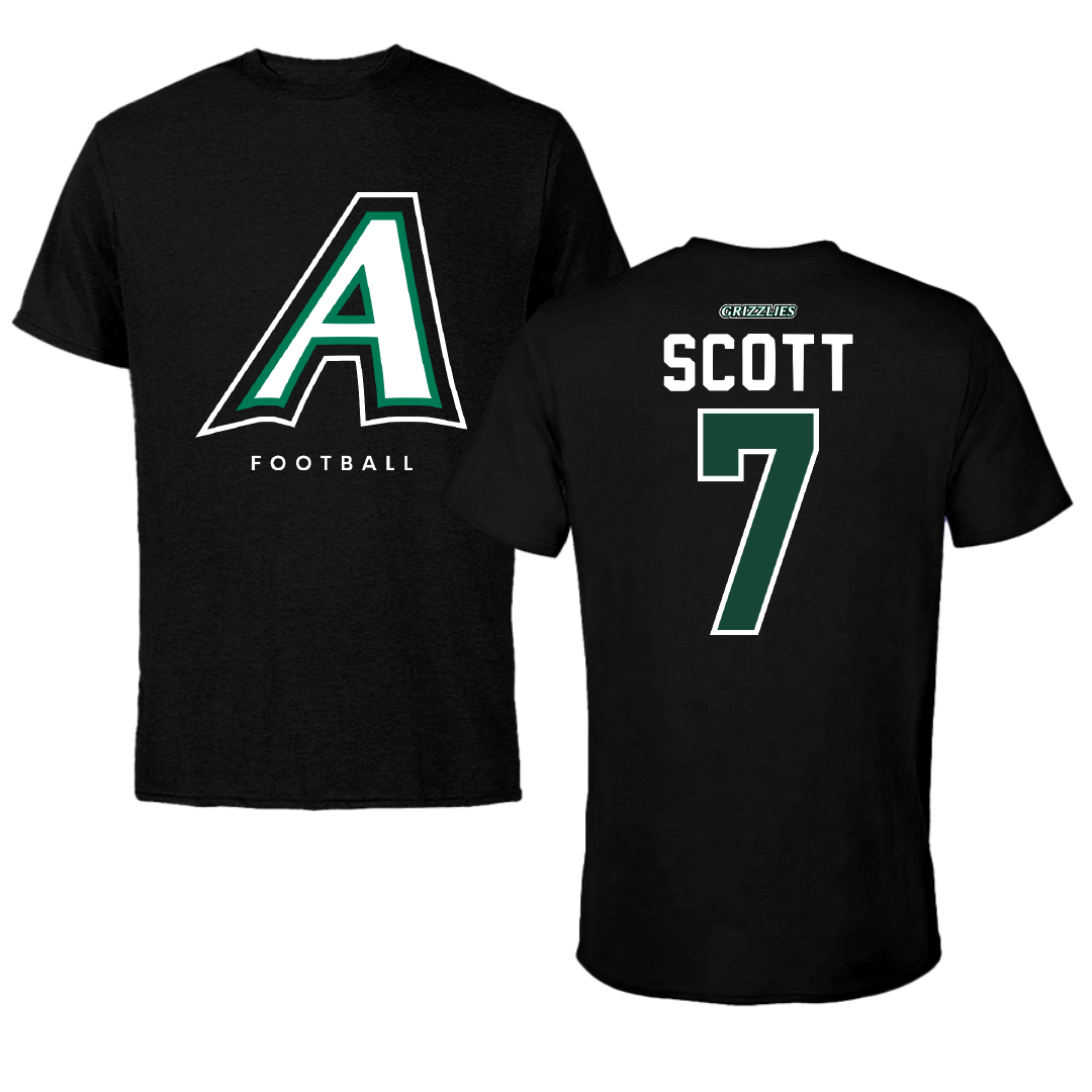 Adams State University Football Black Block Performance Tee - #7 Jalen Scott