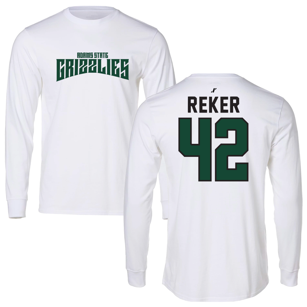 Adams State University Baseball White Classic Long Sleeve - #42 Seth Reker