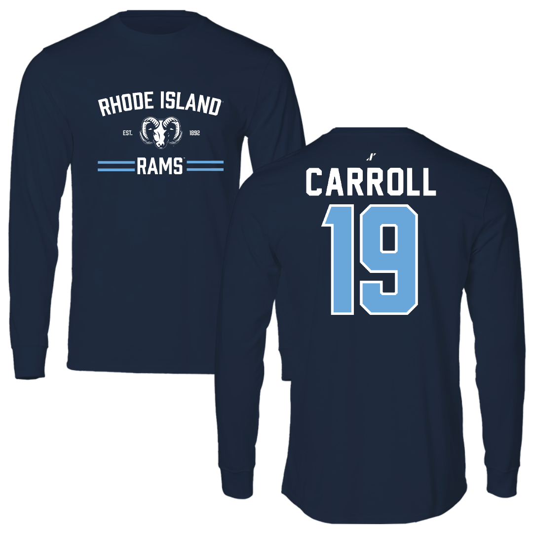 University of Rhode Island Soccer Navy General Long Sleeve - #19 Kai Carroll