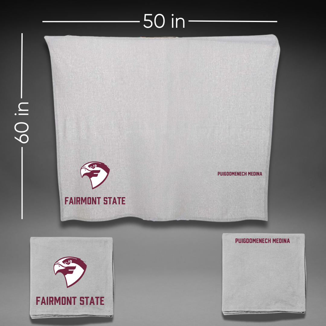 Fairmont State University Golf Gray Blanket - Marc Puigdomenech Medina
