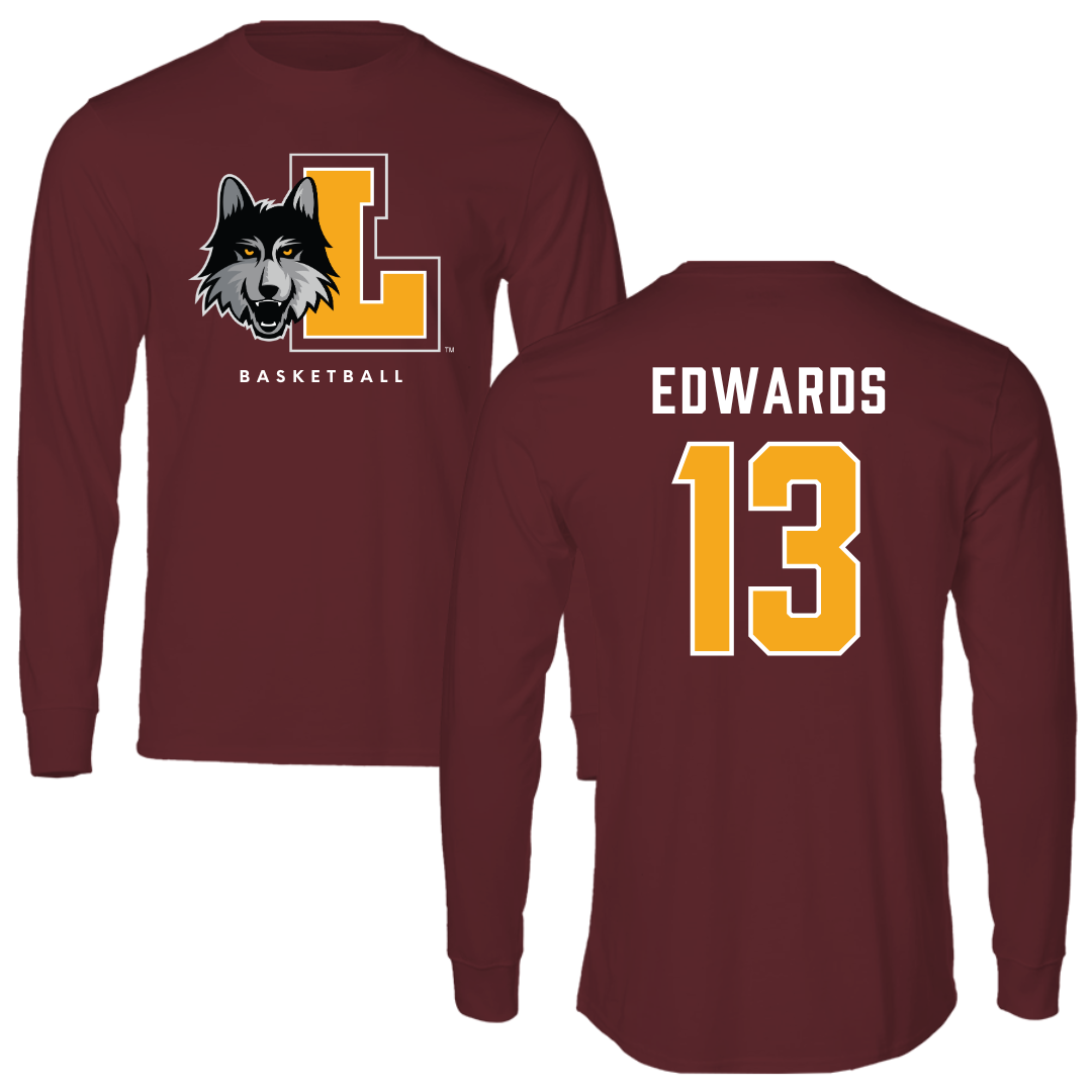 Loyola University-Chicago Basketball Maroon Mascot Performance Long Sleeve - #13 Sheldon Edwards