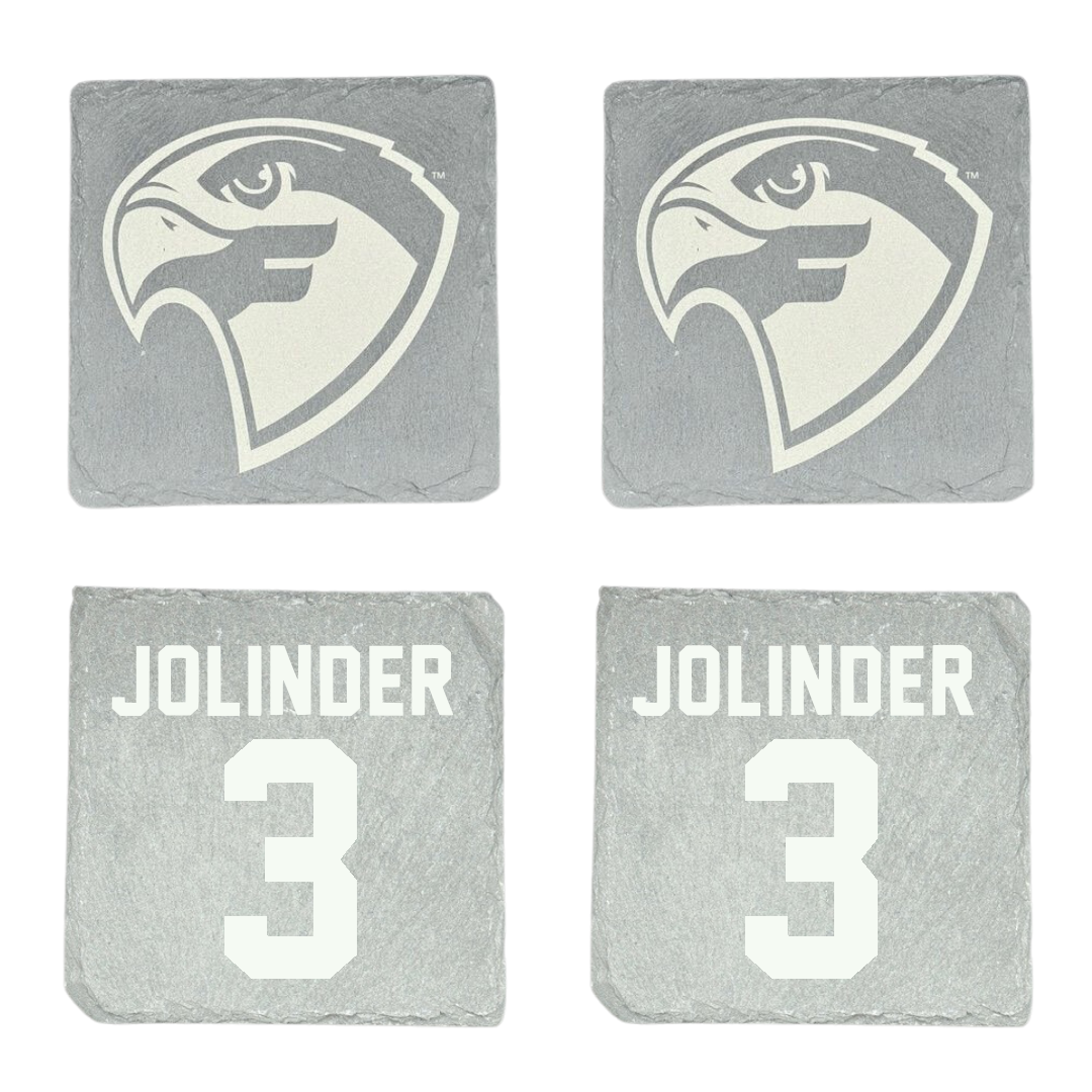 Fairmont State University Basketball Stone Coaster (4 Pack)  - #3 David Jolinder