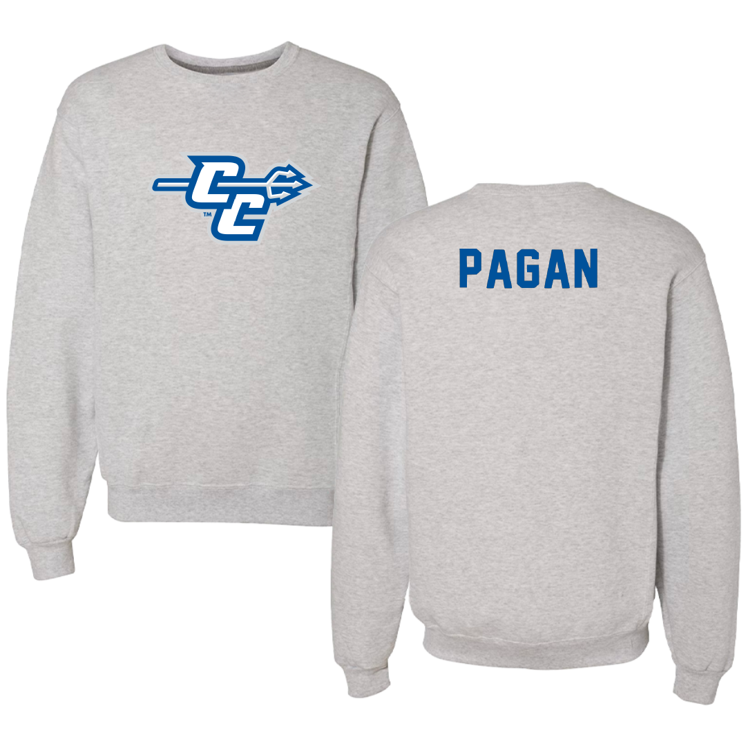 Central Connecticut State University Cheer Light Gray Crewneck - Jose Pagan