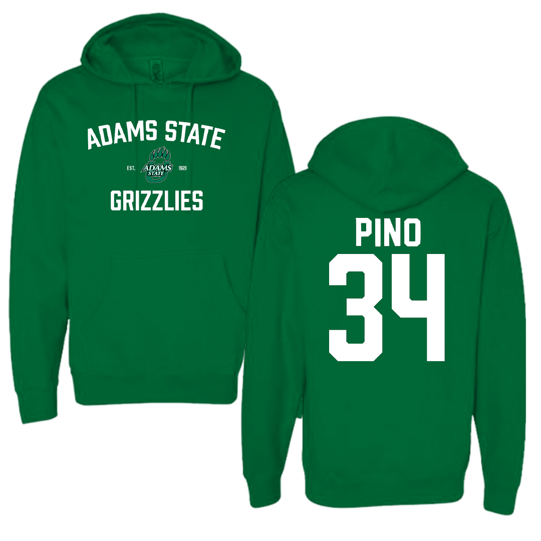 Adams State University Baseball Green General Hoodie - #34 CJ Pino