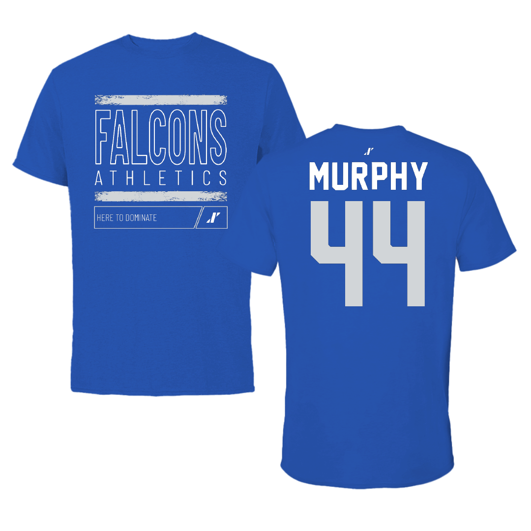 Albertus Magnus College Basketball Blue Dominate Tee - #44 Ava Murphy